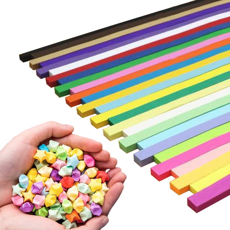 Loaengeo 1030 star origami paper, paper star, double-sided color origami paper, DIY handmade star origami lucky star decorations/27 colors - Image 3