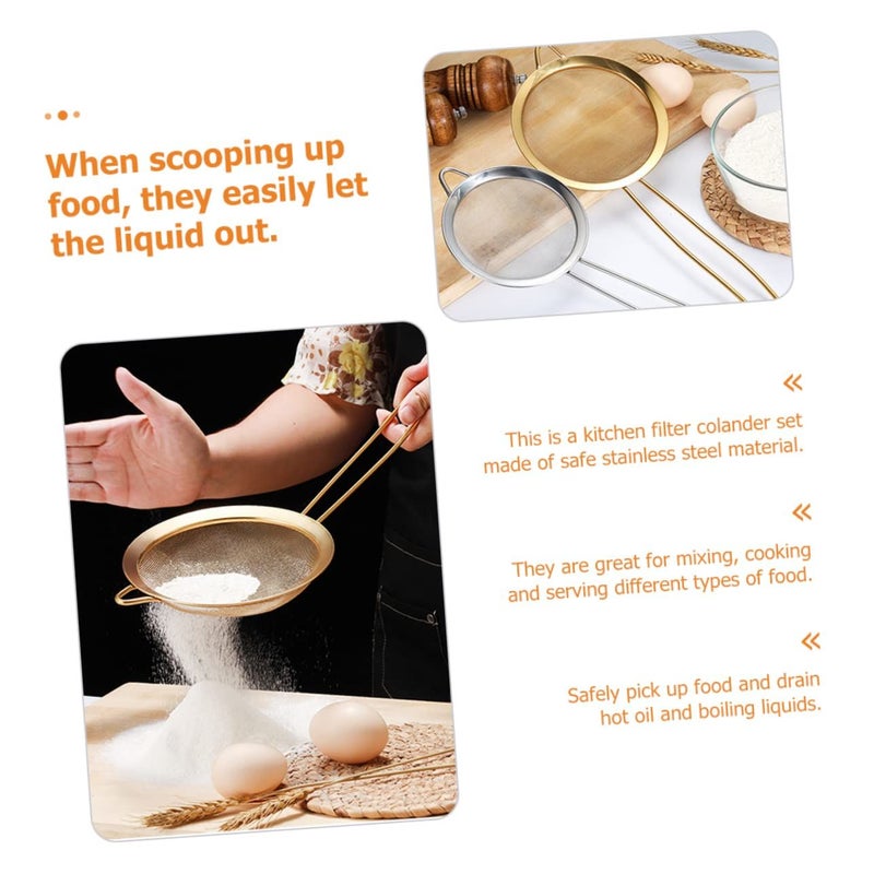 Golden Oil Filter Skimming Spoon Slotted Spoon For Hot Pot Cooking Fat Skimmer 34X13 5CM - Image 3