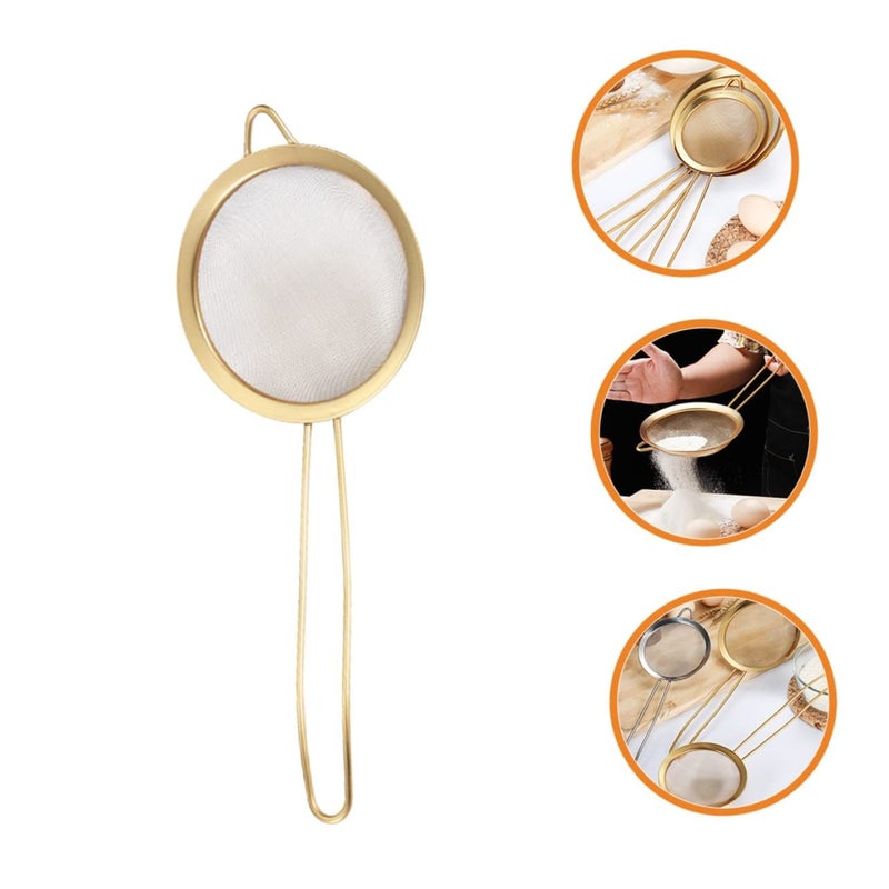 Golden Oil Filter Skimming Spoon Slotted Spoon For Hot Pot Cooking Fat Skimmer 34X13 5CM - Image 2