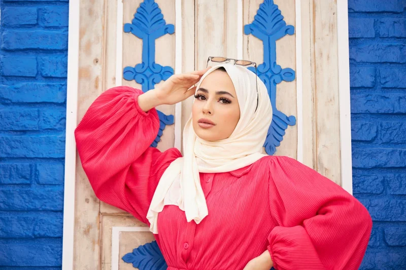ناجيه سلتان Hijab Combed Cotton Shawl Pearl Cream