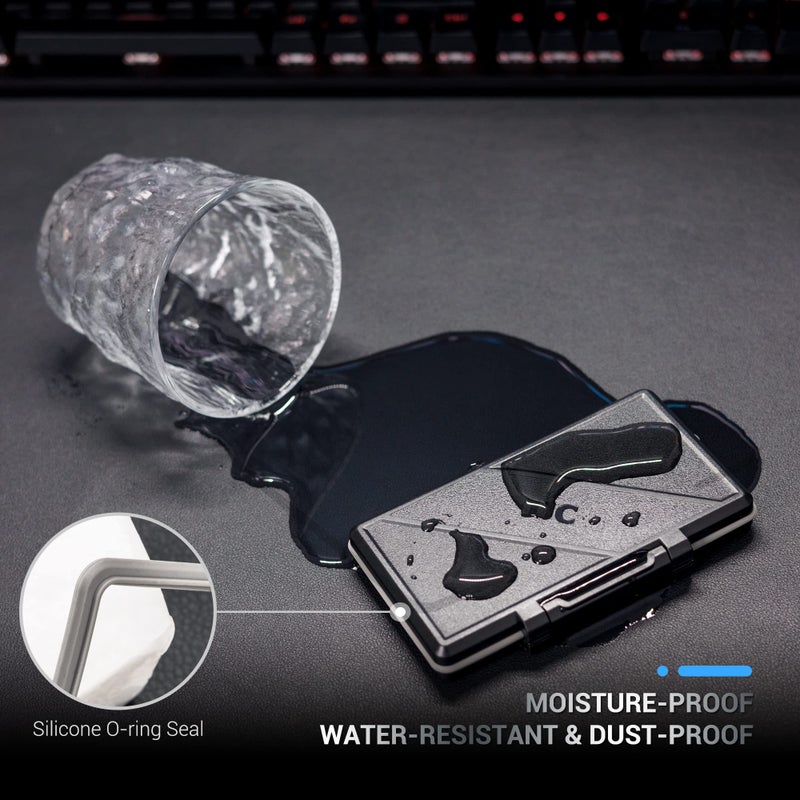 JJC XQD Cfexpress Type B Card Holder,Water-Resistant 6 Card Case Storage Organizer for Nikon Z8 Z9 Z6III Z6II Z7II Z6 Z7 D4 D850 D5 D500 D6 Fuji XH2 XH2S GFX 100II Panasonic S1 S1R GH7 GH6 DJI Ronin 4D - Image 4