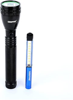 GEEPAS Geepas Waterproof Led Flashlight With Rechargeable Battery - Gfl4647, Black  - Image 1