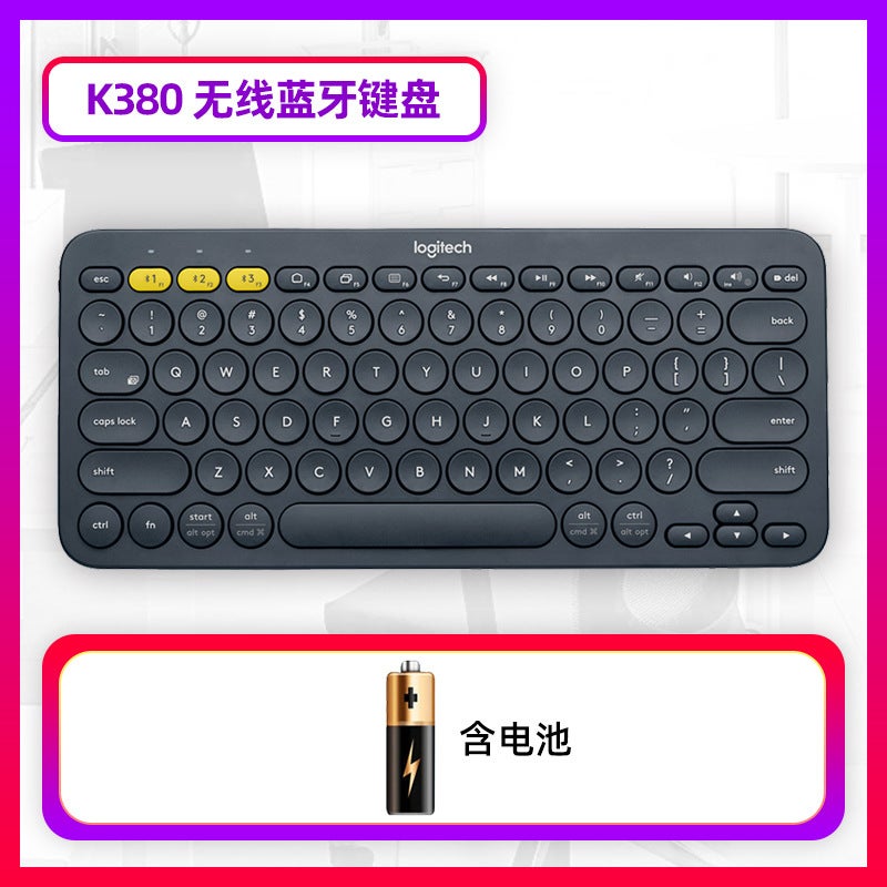 Logitech Fashion Series K380 Bluetooth Wireless Keyboard Mobile Phone Tablet Android Thin And Light Keyboard Official Flagship Store - Image 1