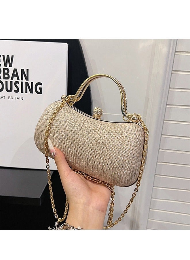 Bukela Fashionable Evening Bag Clutch Bag handheld Crossbody or Sparkle Clutch Purse Wedding Clutches Women's Dinner Bag Wedding Purse Party Dinner or Prom Purse Cream-Colored - Image 1