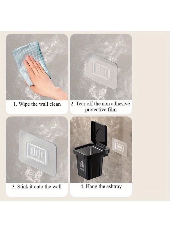 حاوية سجائر من الفولاذ المقاوم للصدأ الأسود مثبتة على الحائط مقاومة للحريق للمنزل والمكتب - Image 5