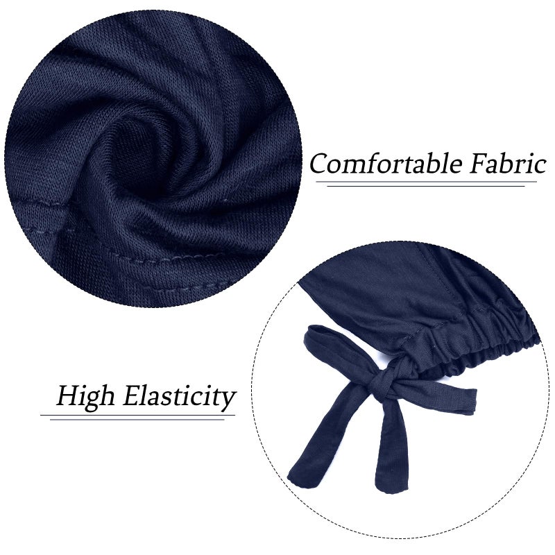 Avxzbef 5Pcs Islamic Muslim Under Hijab Cap Inner UnderScarf for women Inner Under Scarf Hat Hijab Cap with Tie Back Closure - Image 3