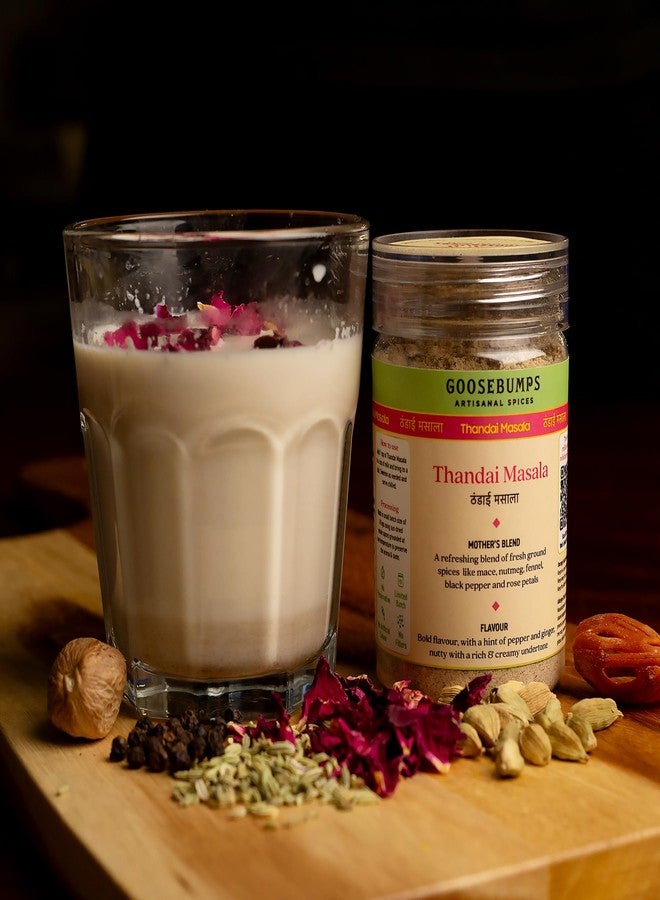 Goosebumps Thandai Masala | Preservative Free Beverage Spice |100% Natural Ingredients | Artisanal & Authentic | Vegan Spice | 90 GMS - Image 5