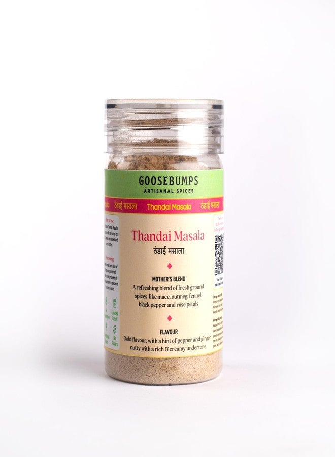 Goosebumps Thandai Masala | Preservative Free Beverage Spice |100% Natural Ingredients | Artisanal & Authentic | Vegan Spice | 90 GMS - Image 1