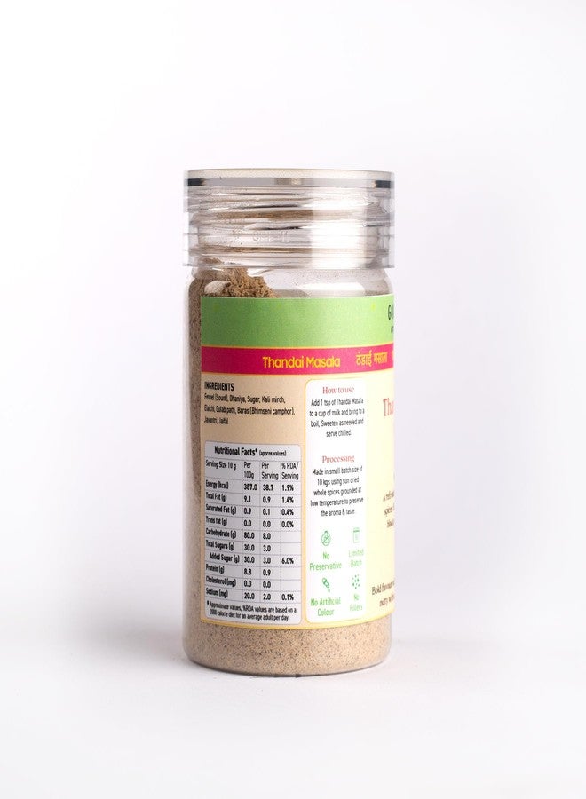 Goosebumps Thandai Masala | Preservative Free Beverage Spice |100% Natural Ingredients | Artisanal & Authentic | Vegan Spice | 90 GMS - Image 2