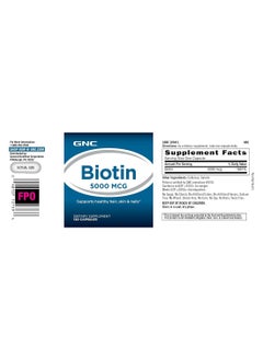 GNC Biotin 5000 Mcg 120 Capsules  - Image 3