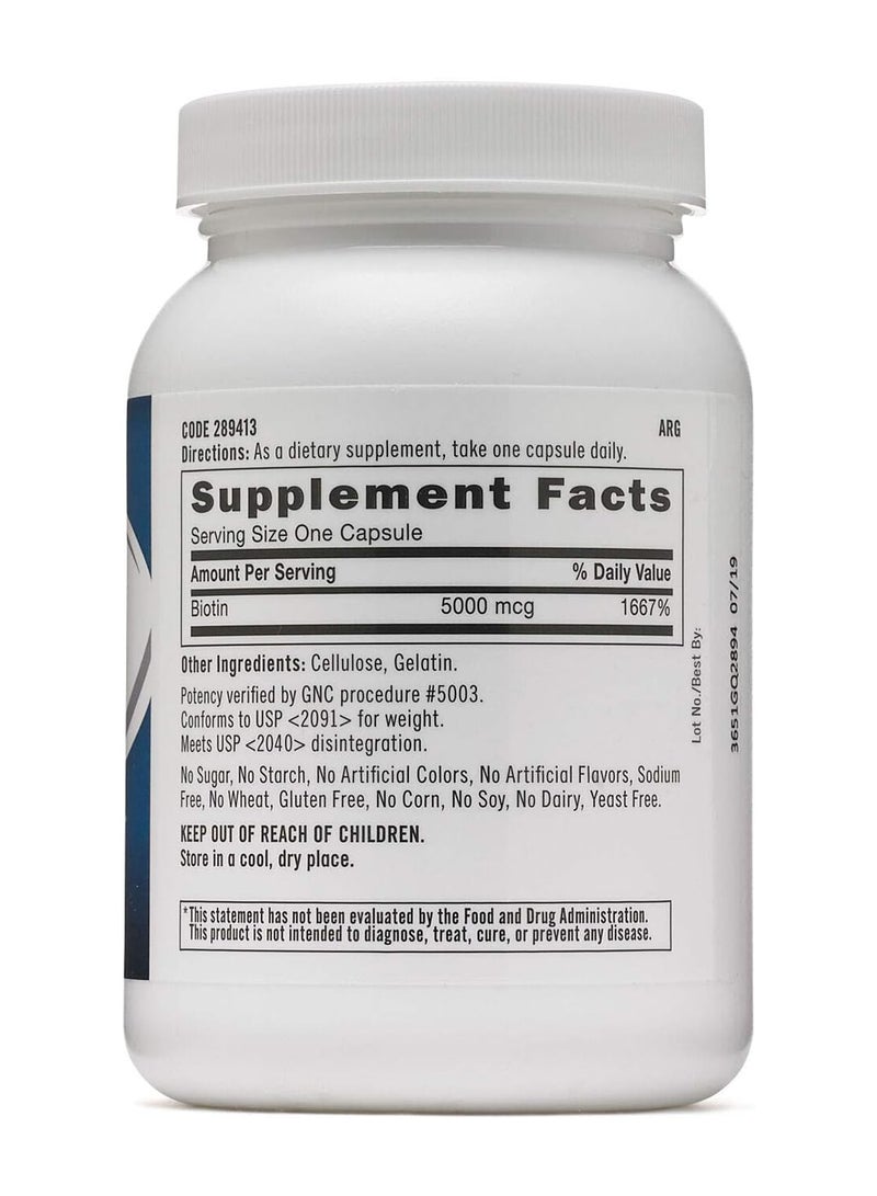 جي إن سي بيوتين 5000 ميكروجرام، 120 كبسولة - Image 2