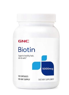 GNC Biotin 5000 Mcg 120 Capsules  - Image 1