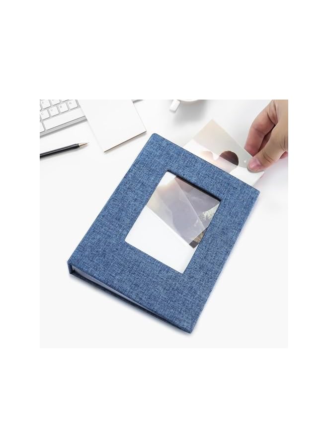 The Bros Small Photo Album 4x6 Slip-in Picture Album 26Pages Holds 52 Photos, Linen Cover Mini Photo Book, Picture Book for Photos Family Anniversaries Baby Vacations, Blue - Image 5