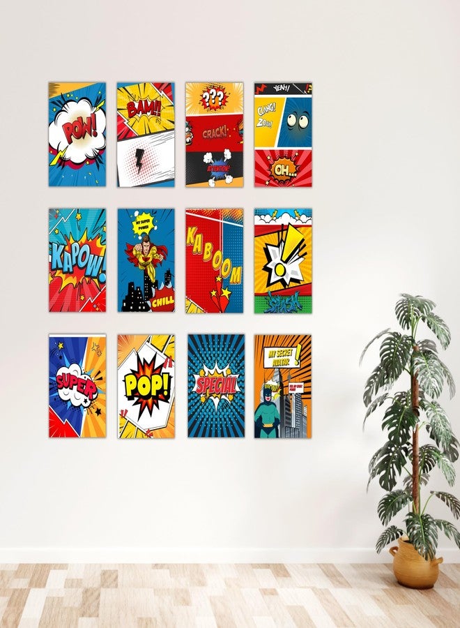 EKDALI Comic Lovers Posters for room decoration | Colour pop with comic theme for office or home space | Set of 12 A5 Size 6 x 9 inches | 350 GSM - Image 3