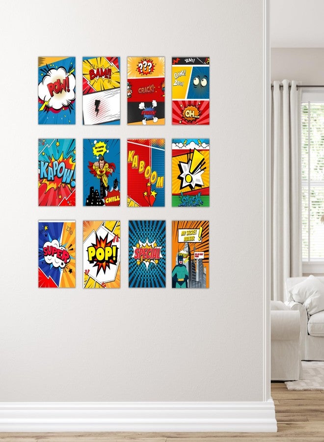 EKDALI Comic Lovers Posters for room decoration | Colour pop with comic theme for office or home space | Set of 12 A5 Size 6 x 9 inches | 350 GSM - Image 2
