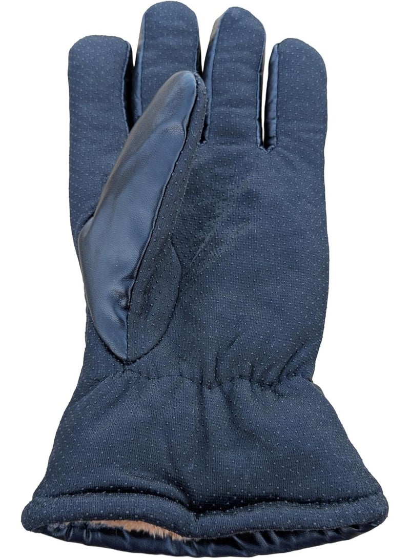 جوانتى جلد مبطن لقيادة الموتوسيكلات والدراجات فى الشتاء . مزود بحزام للتضيق على الذراع . مبطن بالكامل بفرو داخلى . جودة عالية مقاس موحد - Image 5