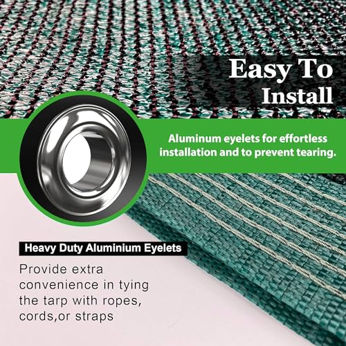 Eightiz Garden net Fabric Solid Garden Shade Net Agro net Green net 75% Sun & UV Protection-Ideal for Balcony Gardening/Farming/Agriculture/Fancing(10 FT X 5 FT) (Pack of 1, Green) - Image 2
