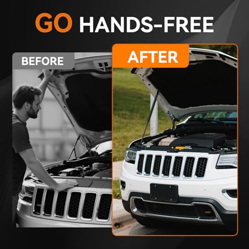 Dukuge 1PC Hood Strut Fit for Dodge Durango 2011-2022 & Jeep Grand Cherokee 2011-2020, Front Bonnet Lift Support Shock Replace# 55113748AA SG214069, 1 Pack - Image 4