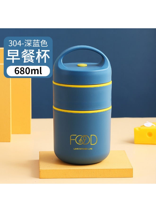 Heat Preservation Lunch Box Soup Box Office Worker Heat Preservation Barrel Small Soup Box Soup Cup Porridge Cup Soup Pot Portable Breakfast Box Small