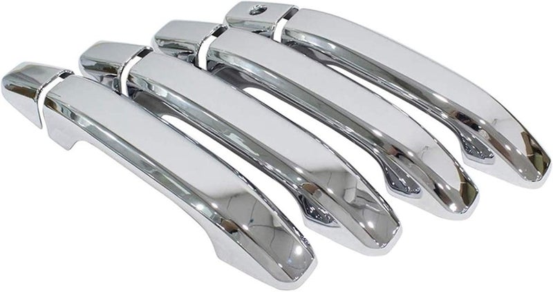 QASULER Chrome Door Handle Covers for Chevrolet Silverado - Image 3