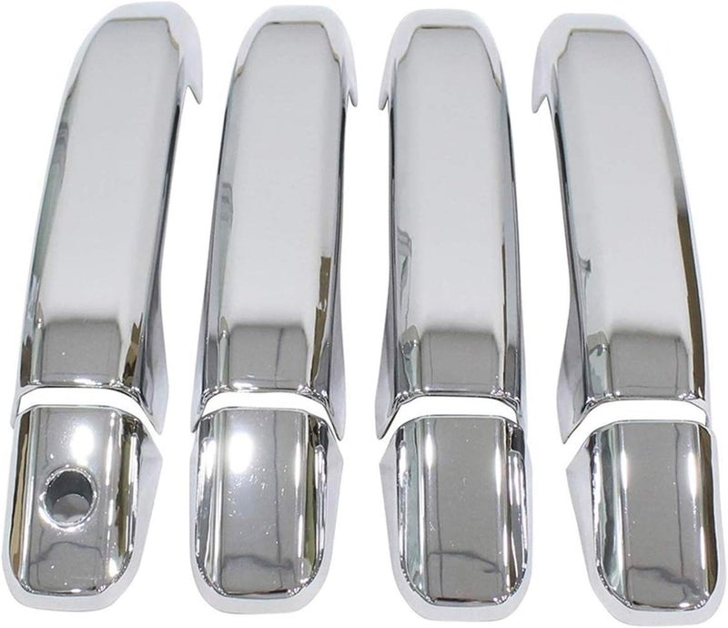QASULER Chrome Door Handle Covers for Chevrolet Silverado - Image 1
