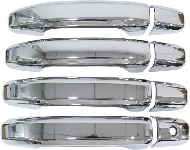 QASULER Chrome Door Handle Covers for Chevrolet Silverado - Image 2