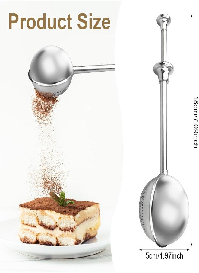 Generic - Stainless Steel Tea Strainer Tea Infuser for Loose Leaf Tea,Tea Diffusers Fine Mesh Tea Ball Tea Accessories, Baking Supplies Baker's Dusting Wand Sugar Shaker Duster Flour Duster - Image 1
