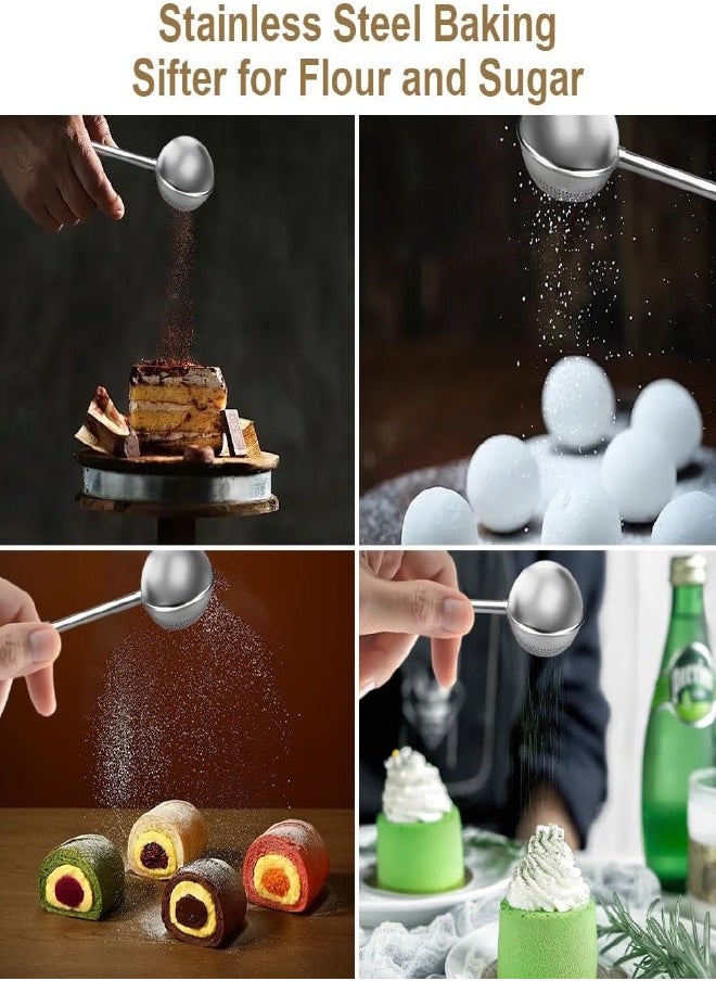 Generic - Stainless Steel Tea Strainer Tea Infuser for Loose Leaf Tea,Tea Diffusers Fine Mesh Tea Ball Tea Accessories, Baking Supplies Baker's Dusting Wand Sugar Shaker Duster Flour Duster - Image 1