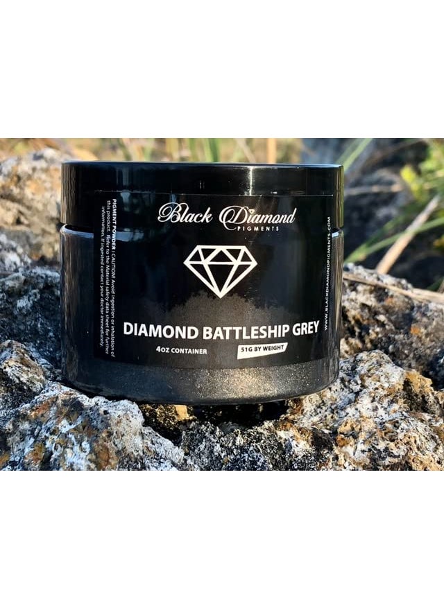 BLACK DIAMOND PIGMENTS - 42g/1.5oz"DIAMOND BATTLESHIP GREY" Mica Powder Pigment (Epoxy,Paint,Color,Art) Black Diamond Pigments - Image 1