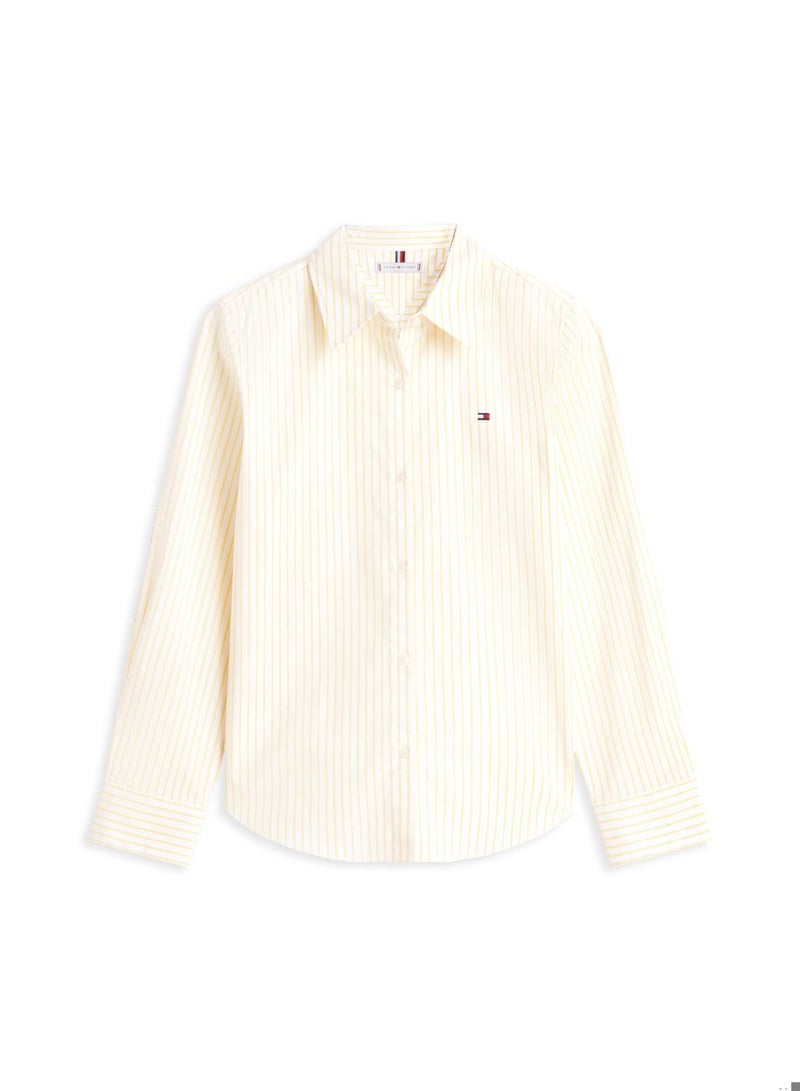 تومي هيلفيغر قميص بوبلين بقصّ عادية - Image 4