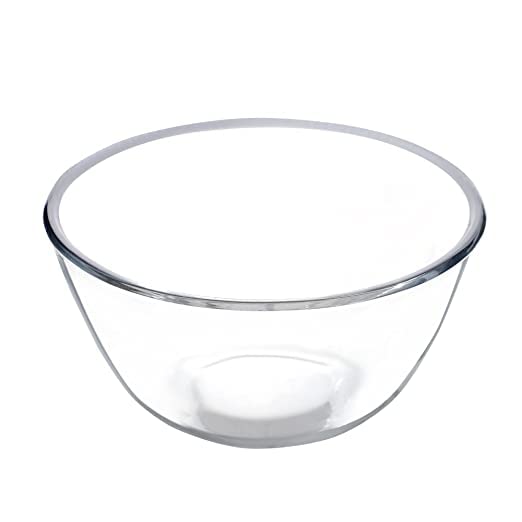 SIMPARTE Regalia Mixing Transparent Round Glass Bowl, Dishwasher Safe for Kitchen & Dinning (1000 ml) - Image 4