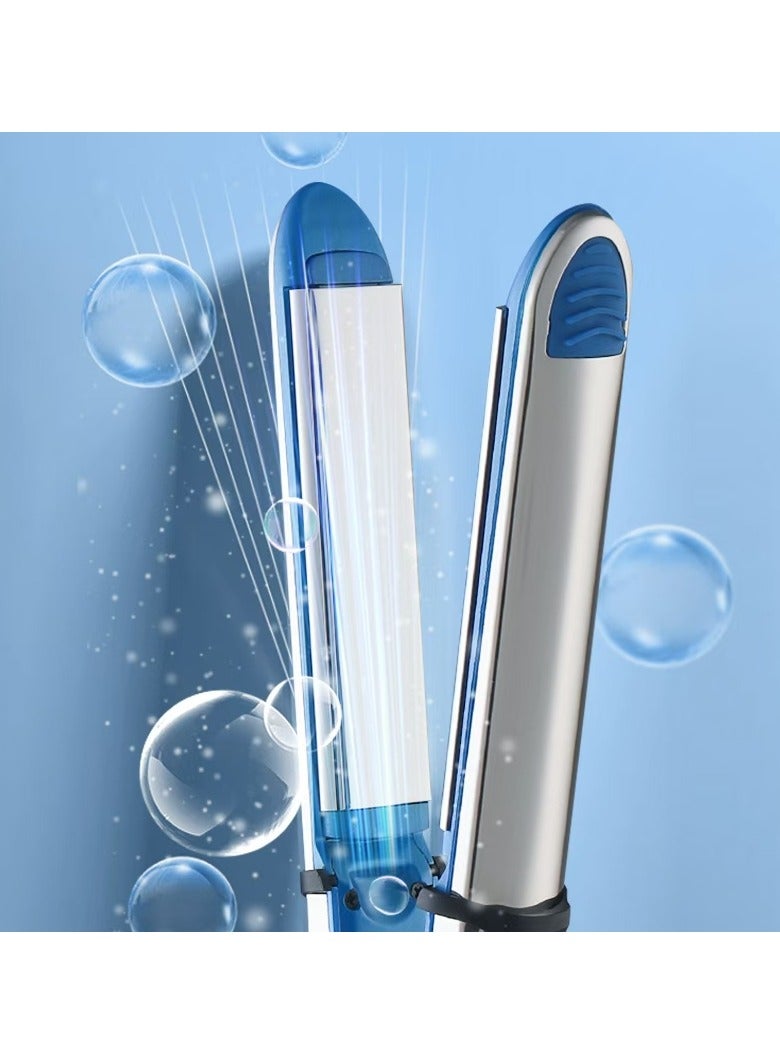 Negative Ion Hair Straightener, Fast Heating Hair Tools, 2 in 1 Dual Voltage Hair Straightener Curler for All Hairstyles,Curl and Straighten Hair With One Professional Tool - Image 2