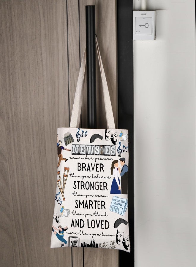 Lywjyb Birdgot Musical Tote Bag Musical Theatre Gift King of New York Musical Gift for Sister (BRAVER Newsi tote) - Image 5