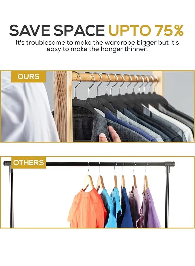 Bukela 50 Pack Luxury Velvet Suit Hangers | 360° Swivel Hook & 10LBS Heavy Duty | Heatproof Non-Slip Design for Arabic Thobe & Abaya - Image 3