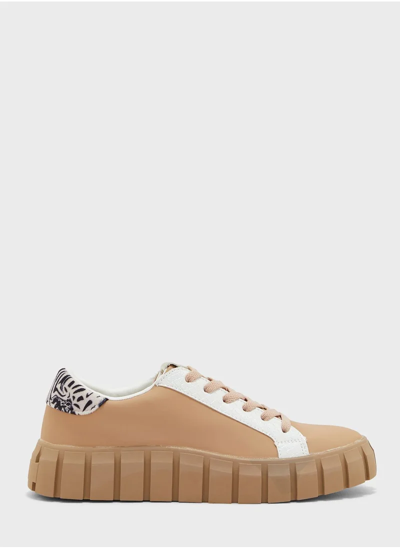 Ginger Print Back Stacked Sole Sneaker