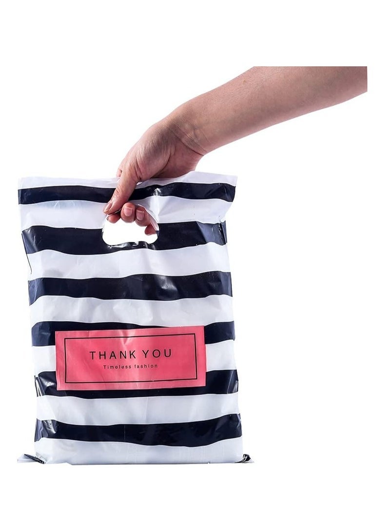 Pcs Small Thank You Plastic Merchandise Bag, Plastic Shopping Bag Die Cut with Handle, Goods Retail, Gift Package, for Small Business 11.8 x 15.7 - Image 3