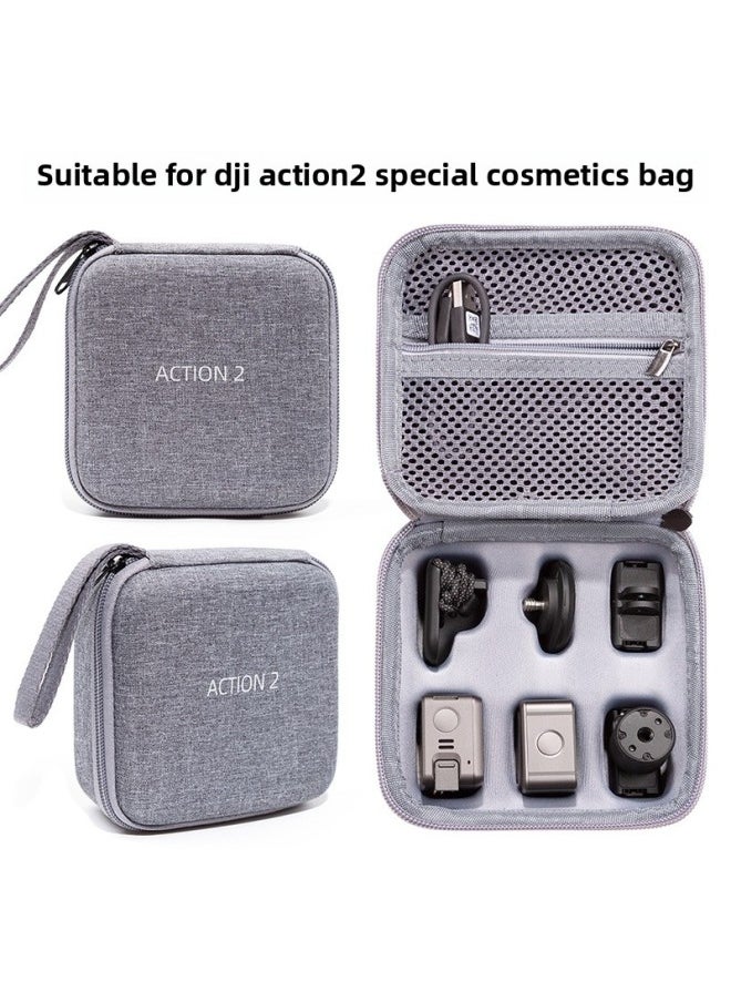 Generic Suitable For DJI Action 2 Storage Bag ACTION 2 Clutch Bag Portable Waterproof Protection Box-Color:gray One-piece Box  - Image 2