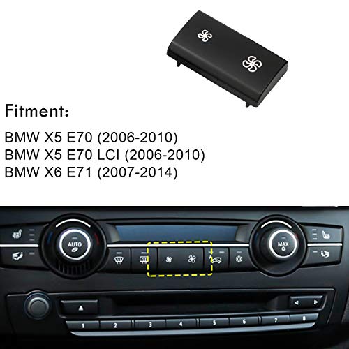 Moonlinks Fan Speed Button Replacement AC Heater Control Fan Switch Button Cap for BMW X5 E70 2006-2013 /BMW X5 E70 LCI 2009-2013, X6 E71 2007-2014（1 Piece） - Image 3