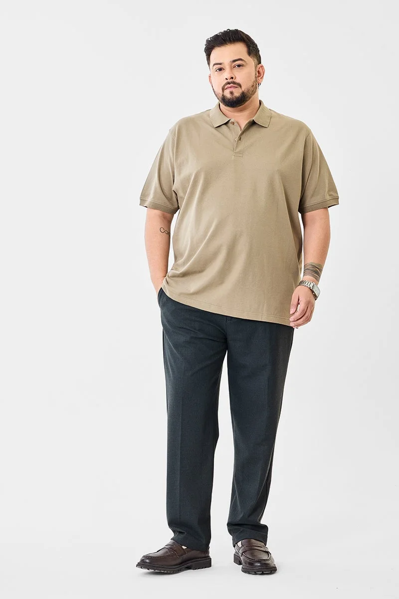 SNITCH Plus Size Stretch Polo T-Shirt