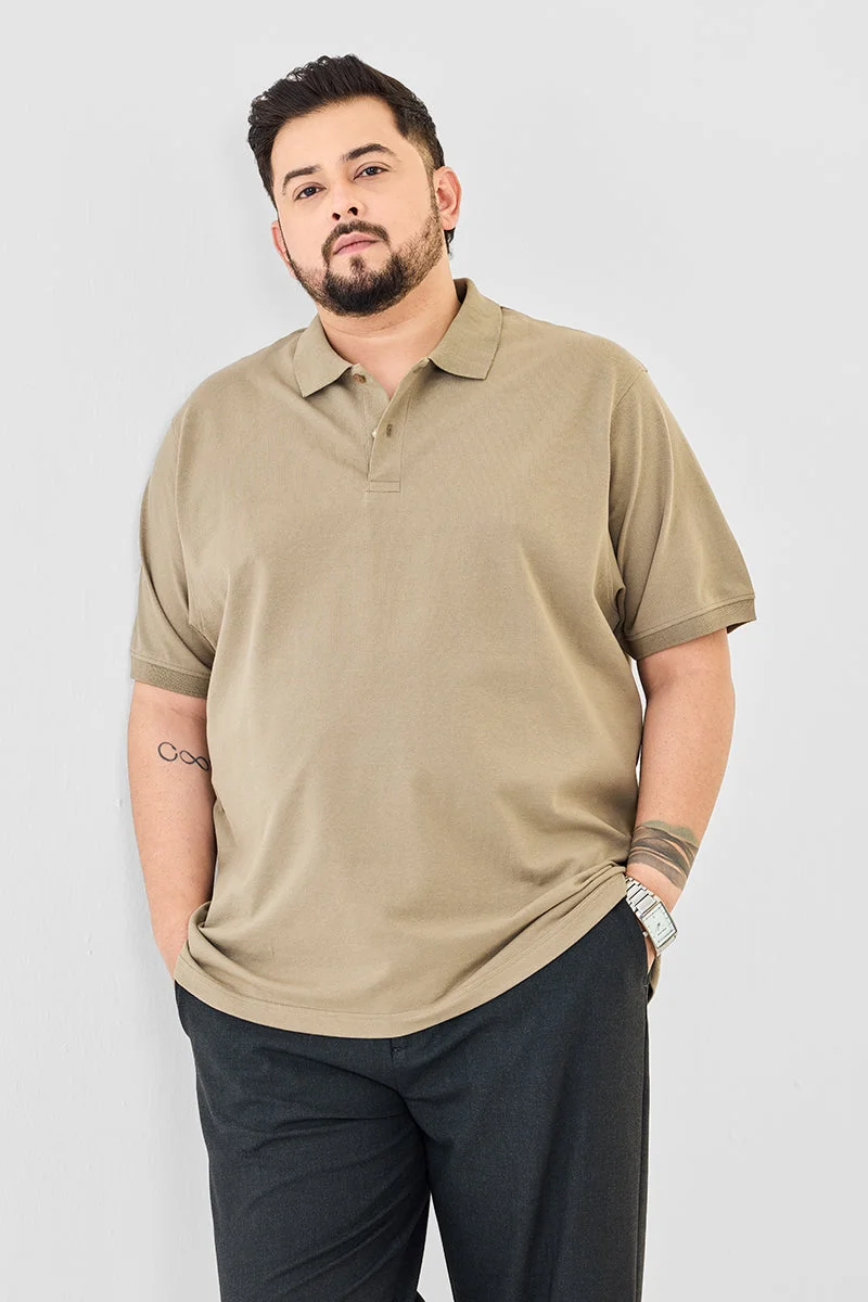 SNITCH Plus Size Stretch Polo T-Shirt