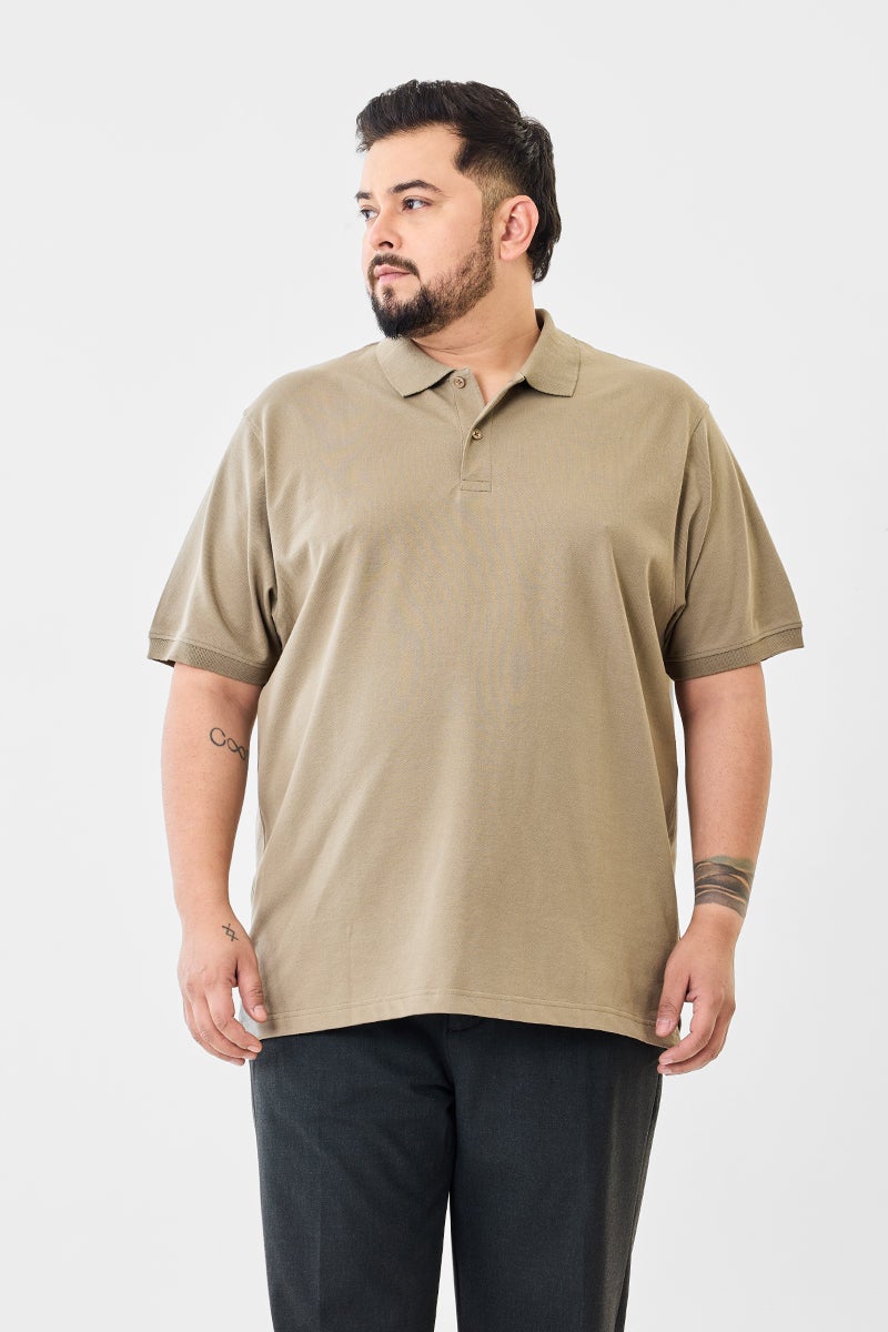 SNITCH Plus Size Stretch Polo T-Shirt - Image 4