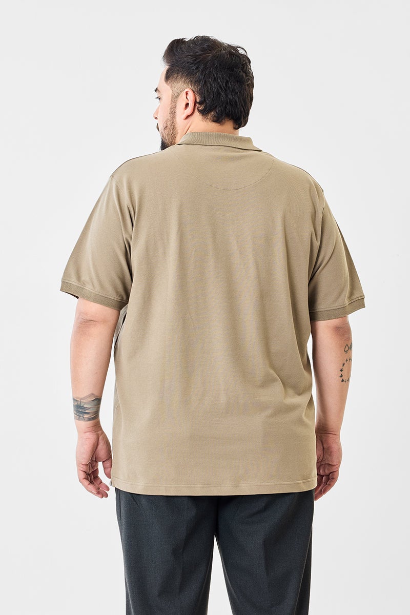 SNITCH Plus Size Stretch Polo T-Shirt - Image 5