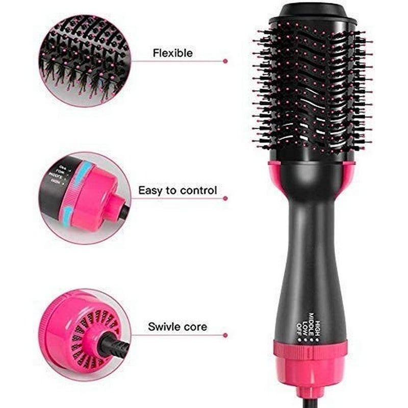 RENARSH مجفف الشعر RENARSH بخطوة واحدة ومكثف، فرشاة هواء ساخن، فرشاة مجفف الشعر، مجفف شعر كهربائي سيراميكي، مصفف ومملس، مشط بيضاوي 3 في 1، فرشاة مملس الشعر الأيوني السالب - Image 4