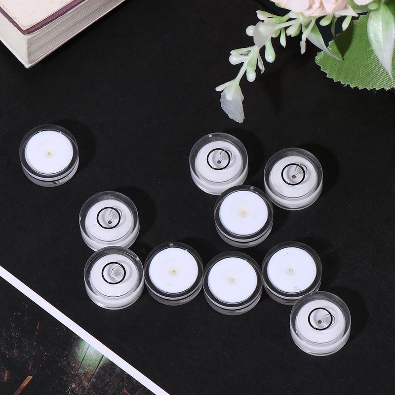 16pcs White Universal Bubble Level 15mm Diameter 6mm Height Horizontal Spirit Measuring Tool - Image 5