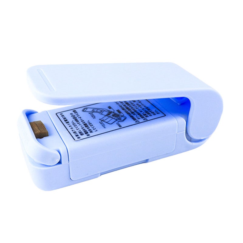 Portable Bag Sealer: Blue Compact Manual Press - Multifunctional Food Sealing Machine for Household Kitchen Outdoor Activities - Image 2