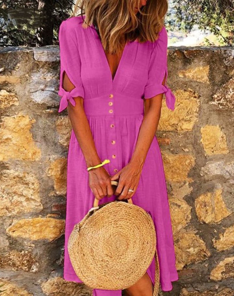 Comfortable Fabric Solid Color Chic Design Fine Fabric - Trendy Wear For Stylish Personality - Image 3