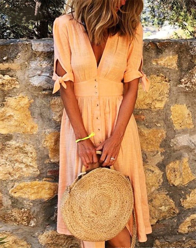 Comfortable Fabric Solid Color Chic Design Fine Fabric - Trendy Wear For Stylish Personality - Image 1