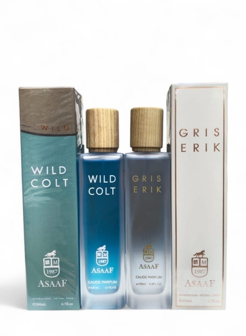 عساف عطر جريس إيريك 200 مل أو دو برفيوم و وايلد كولت 200 مل أو دو برفيوم - Image 2