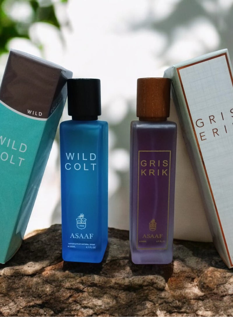 عساف عطر جريس إيريك 200 مل أو دو برفيوم و وايلد كولت 200 مل أو دو برفيوم - Image 1