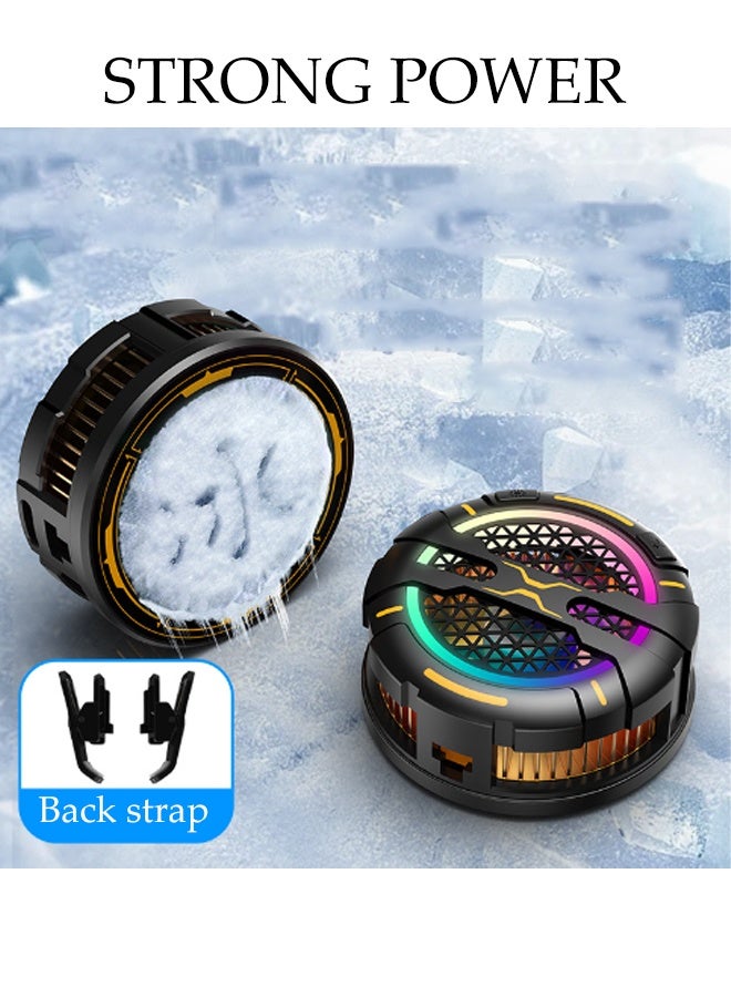 DUNISO Phone Cooler Mobile Phone Magnetic Cooler 15W Portable RGB Cooling Fan Cellphone Radiator with 3 Speed Adjustable Lightweight Cooling Semiconductor Heatsink Cooling for Tiktok Live Streaming, Outdoor Vlog, Mobile Gaming  - Image 2